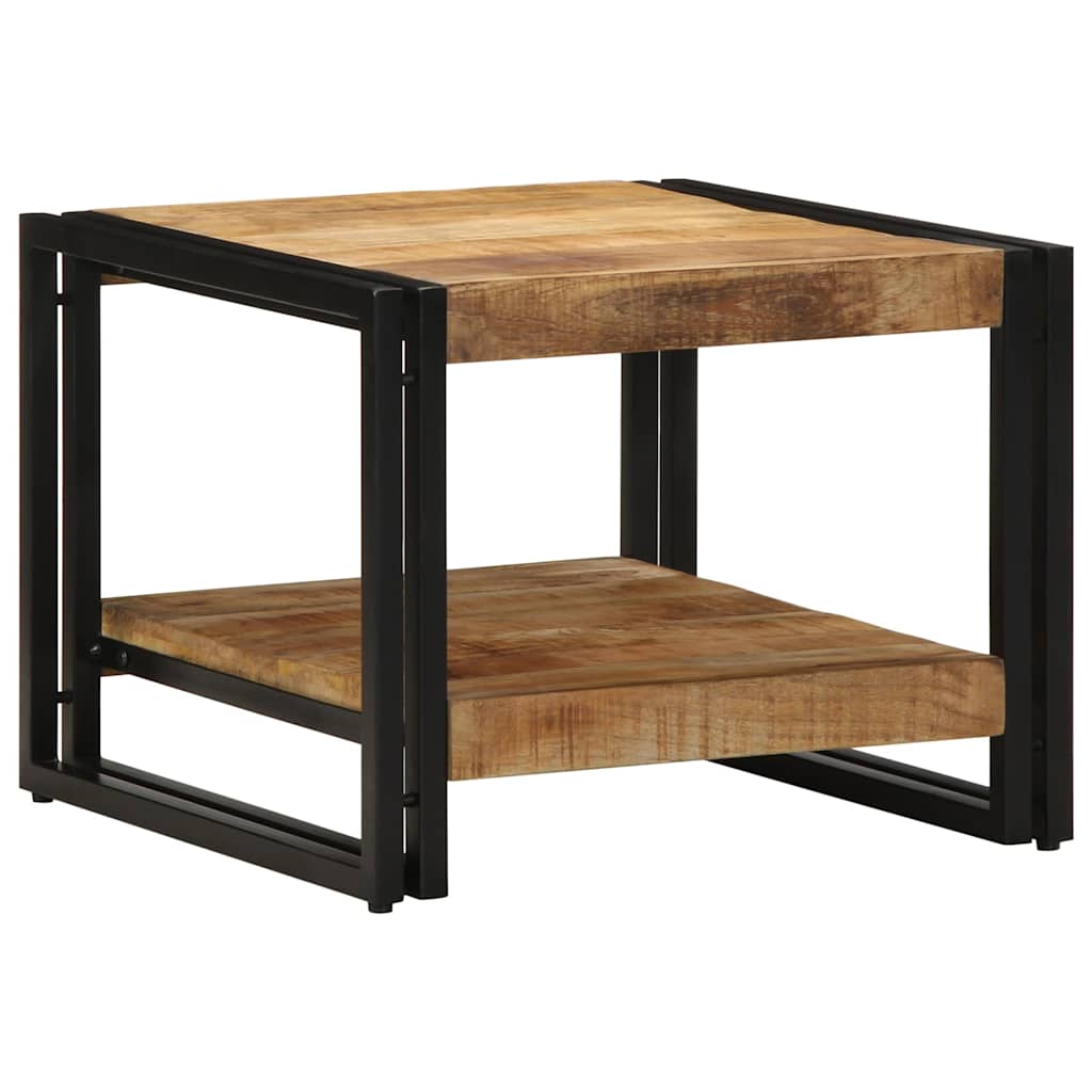 Mesa de centro 50x50x38 cm madeira de mangueira áspera maciça