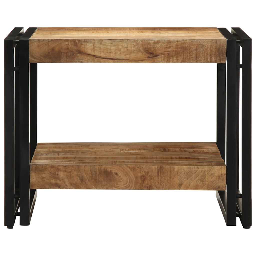Mesa de centro 50x50x38 cm madeira de mangueira áspera maciça
