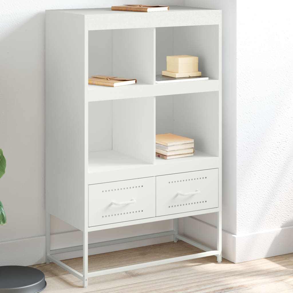 Móvel alto 68x39x111,5 cm aço branco