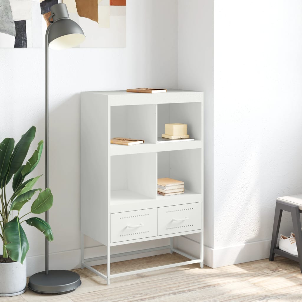 Móvel alto 68x39x111,5 cm aço branco