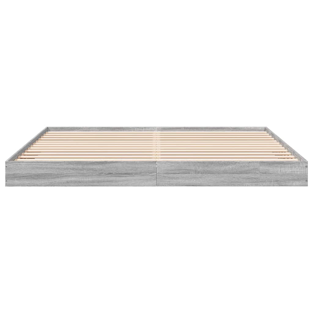 Estrutura de cama sem colchão 180x200 cm sonoma cinzento
