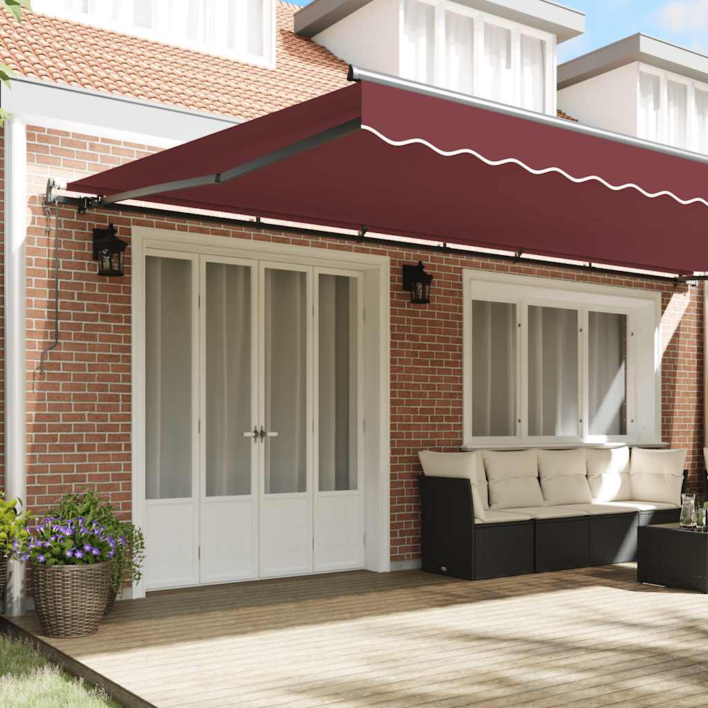 Toldo retrátil automático 600x300 cm bordô