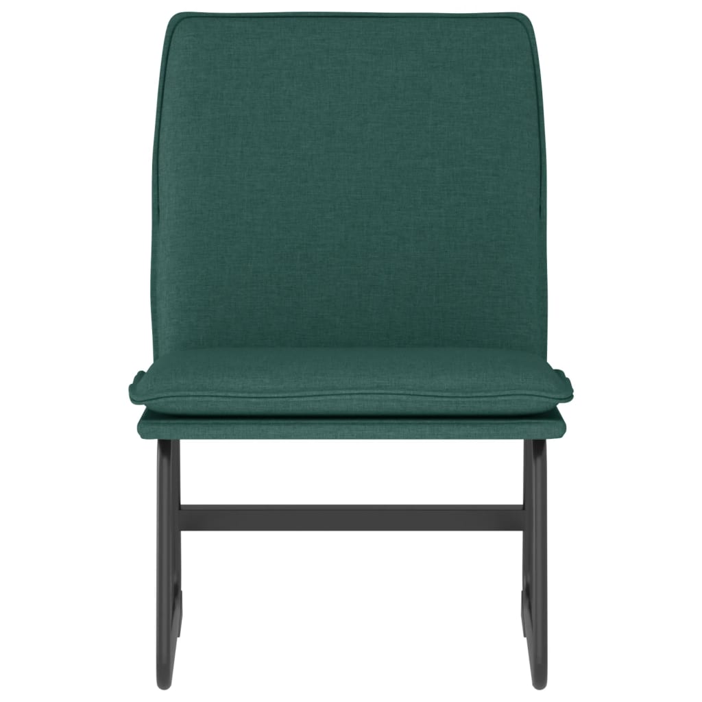 Cadeira lounge 52x75x76 cm tecido verde-escuro