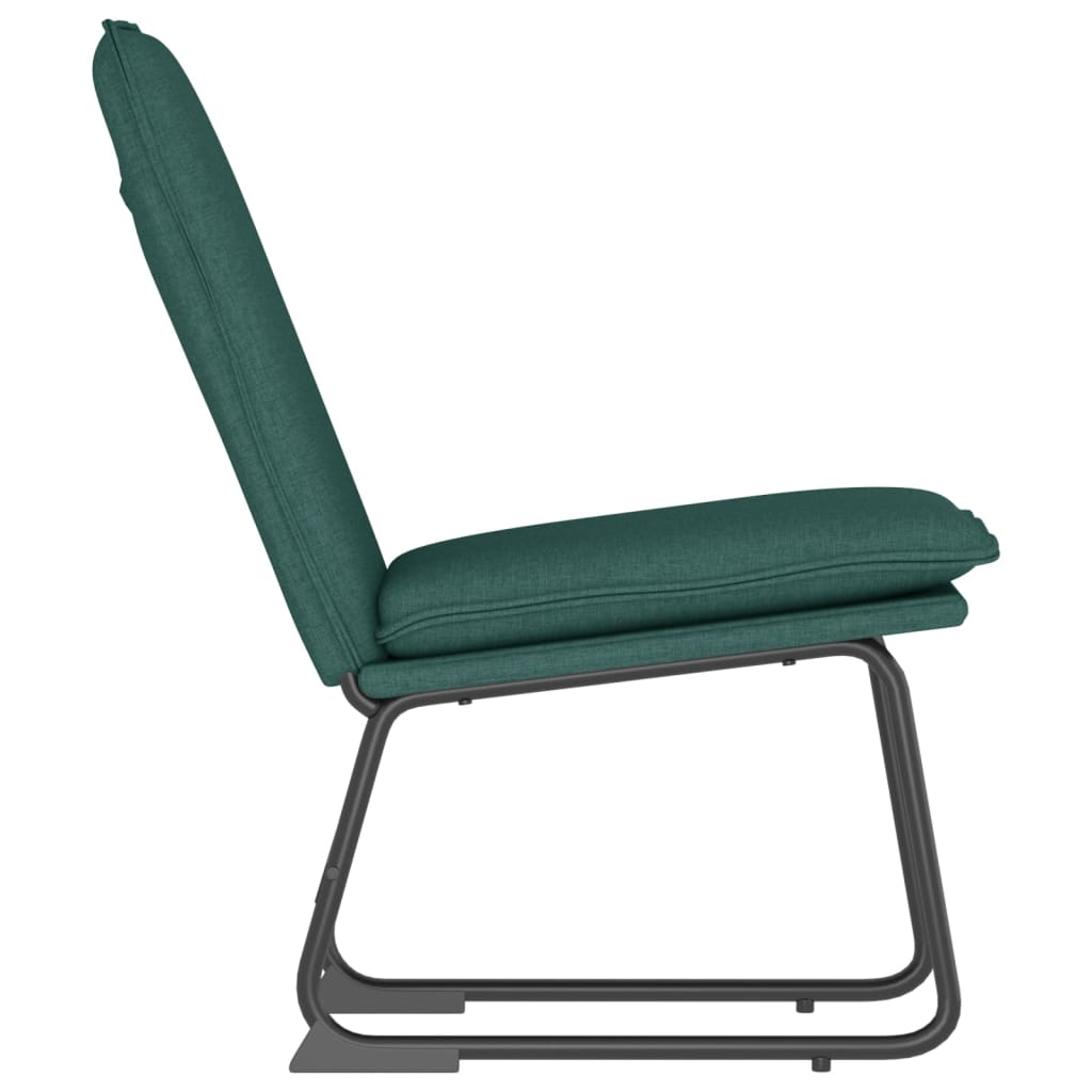 Cadeira lounge 52x75x76 cm tecido verde-escuro