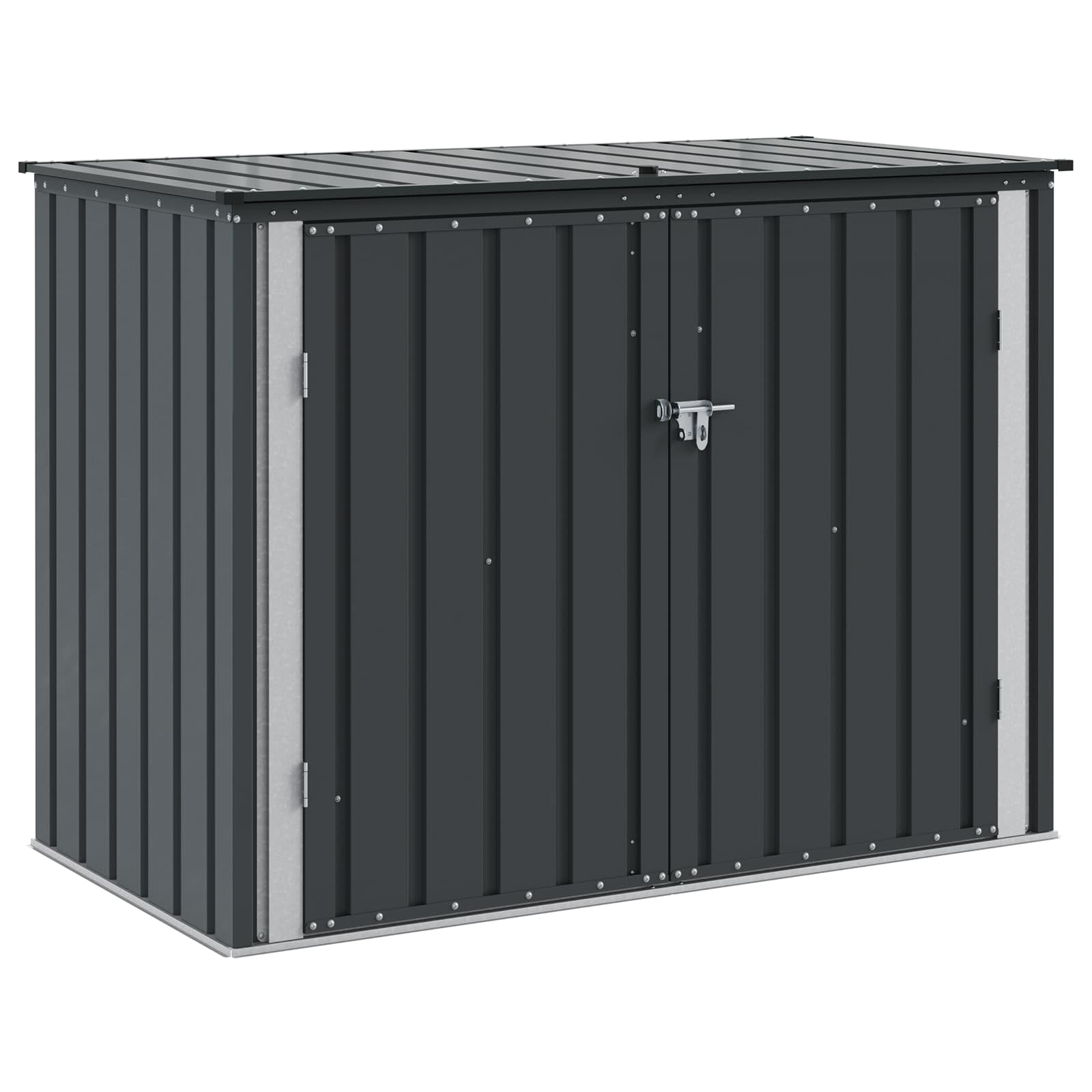 Caixa de armazenamento para jardim preto 151,5 x 82 x 110,5 cm