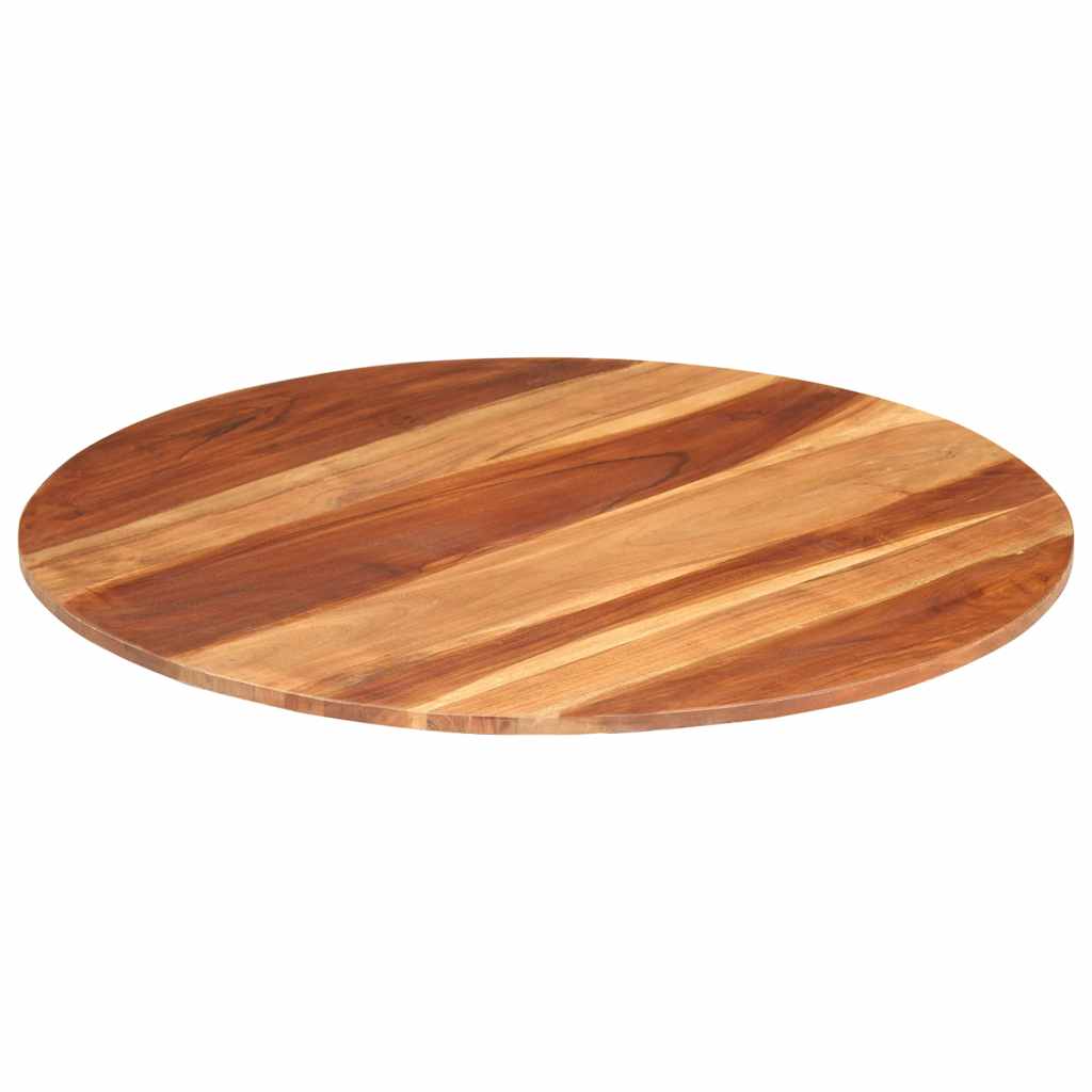 Tampo de mesa redondo madeira de acácia maciça 15-16 mm 80 cm