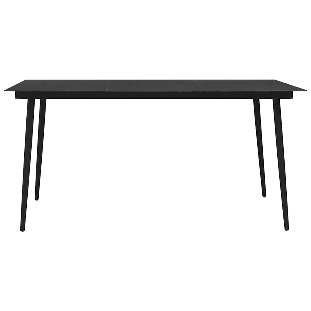 7 Pcs conjunto de jantar para exterior vime PE e vidro