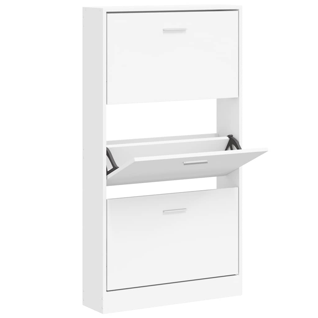 Sapateira branca 59x17x108 cm madeira engenheirada