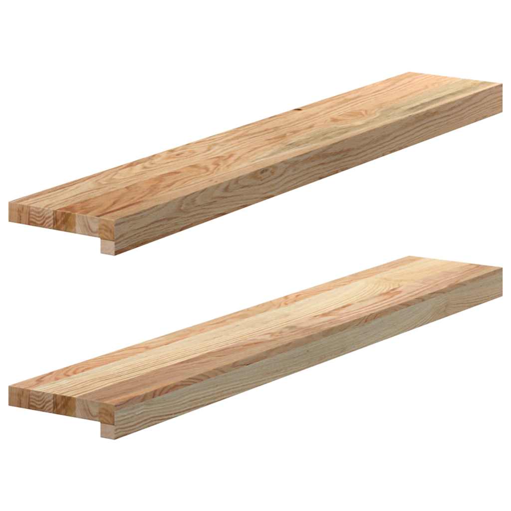 Soleiras da janela 2 pcs 90x15x2 cm carvalho maciço não tratado