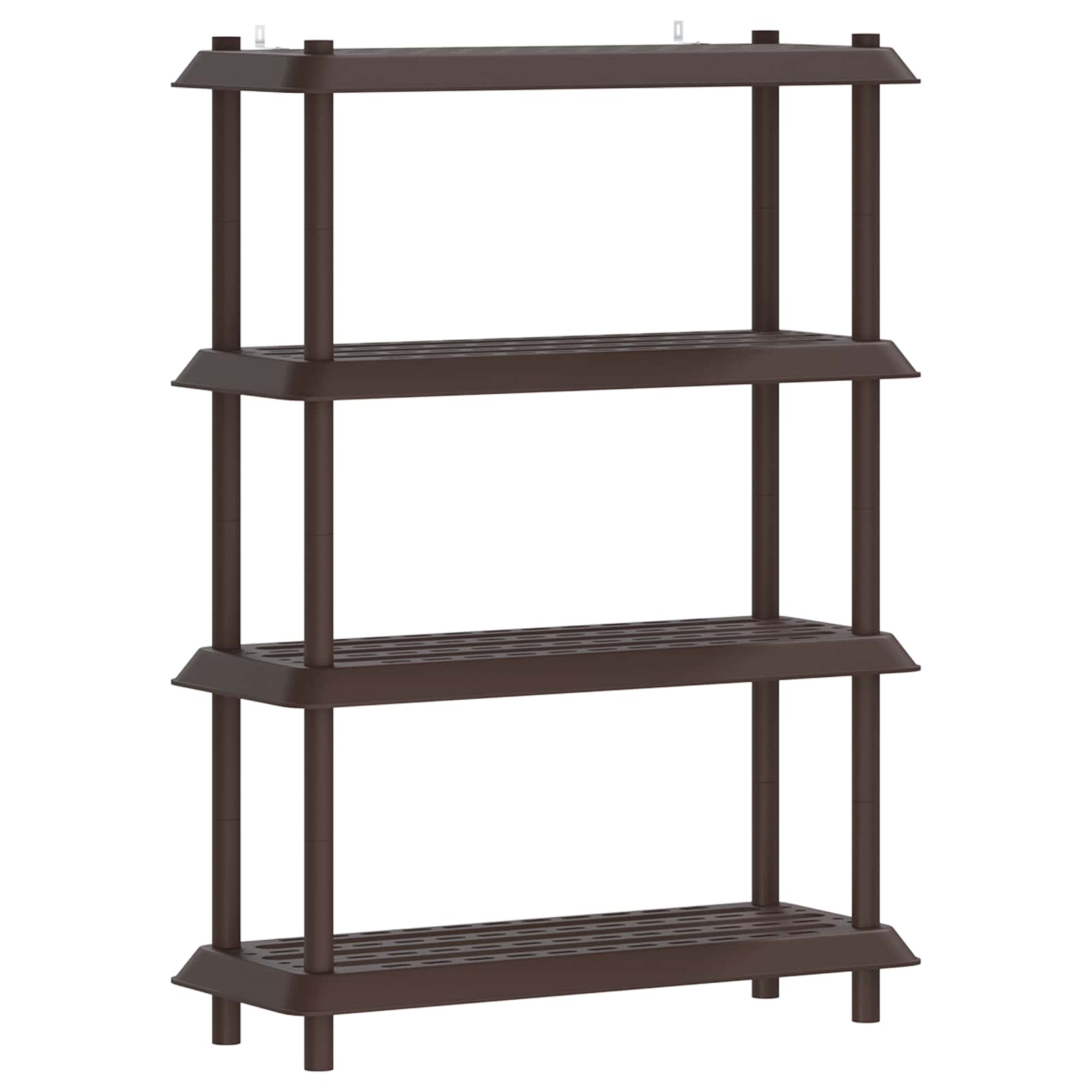 Unidade de estante 4 níveis 100 x 40 x 136,5 cm PP castanho