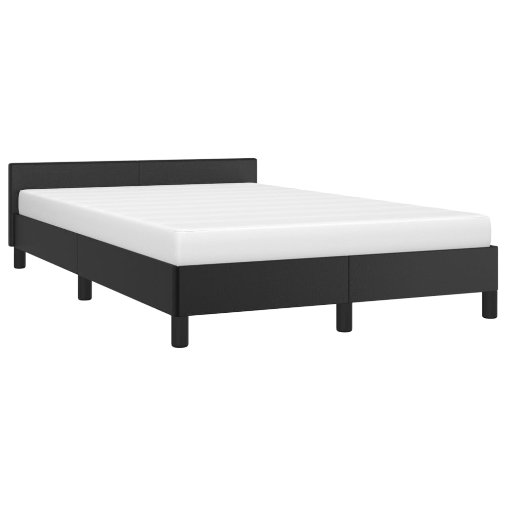 Estrutura de cama sem castanho colchão 120x190cm couro do falso