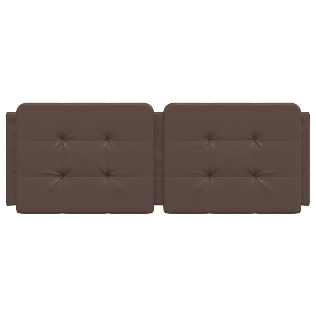 Almofadão de cabeceira zadar 120 cm couro artificial castanho