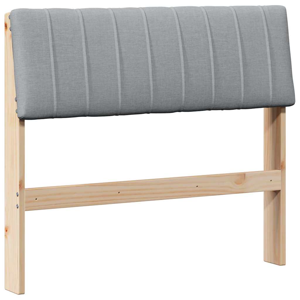 Cabeceira estofada cinzento-claro 90 cm