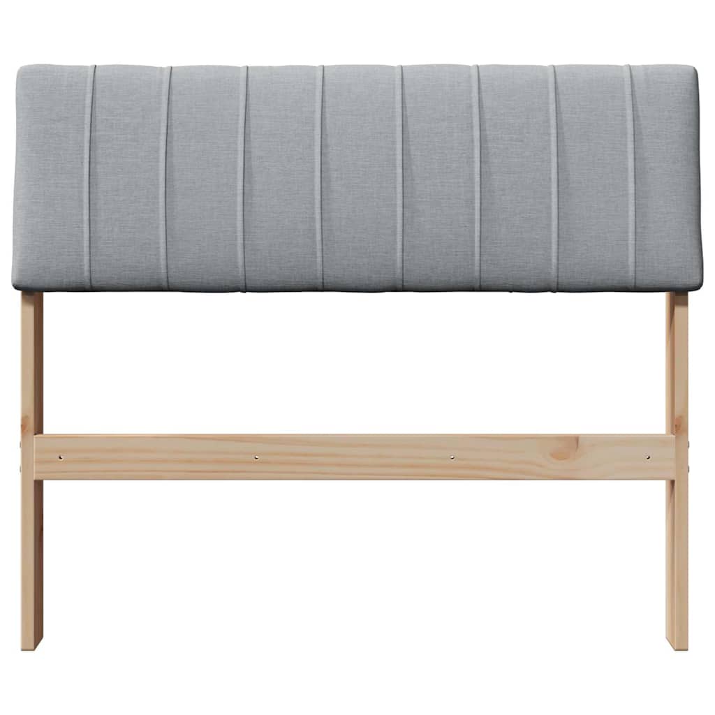 Cabeceira estofada cinzento-claro 90 cm