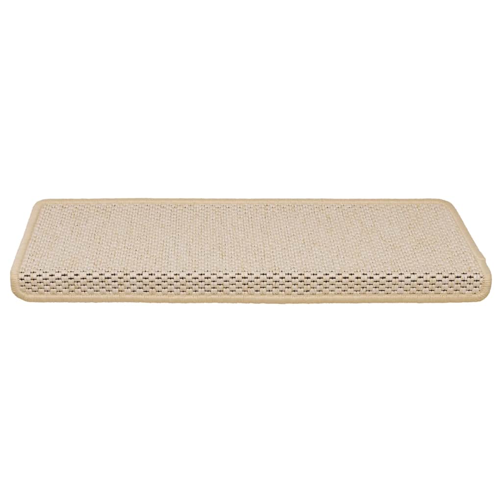 Tapetes escada adesivos aspeto sisal 30 pcs 65x21x4 cm berber
