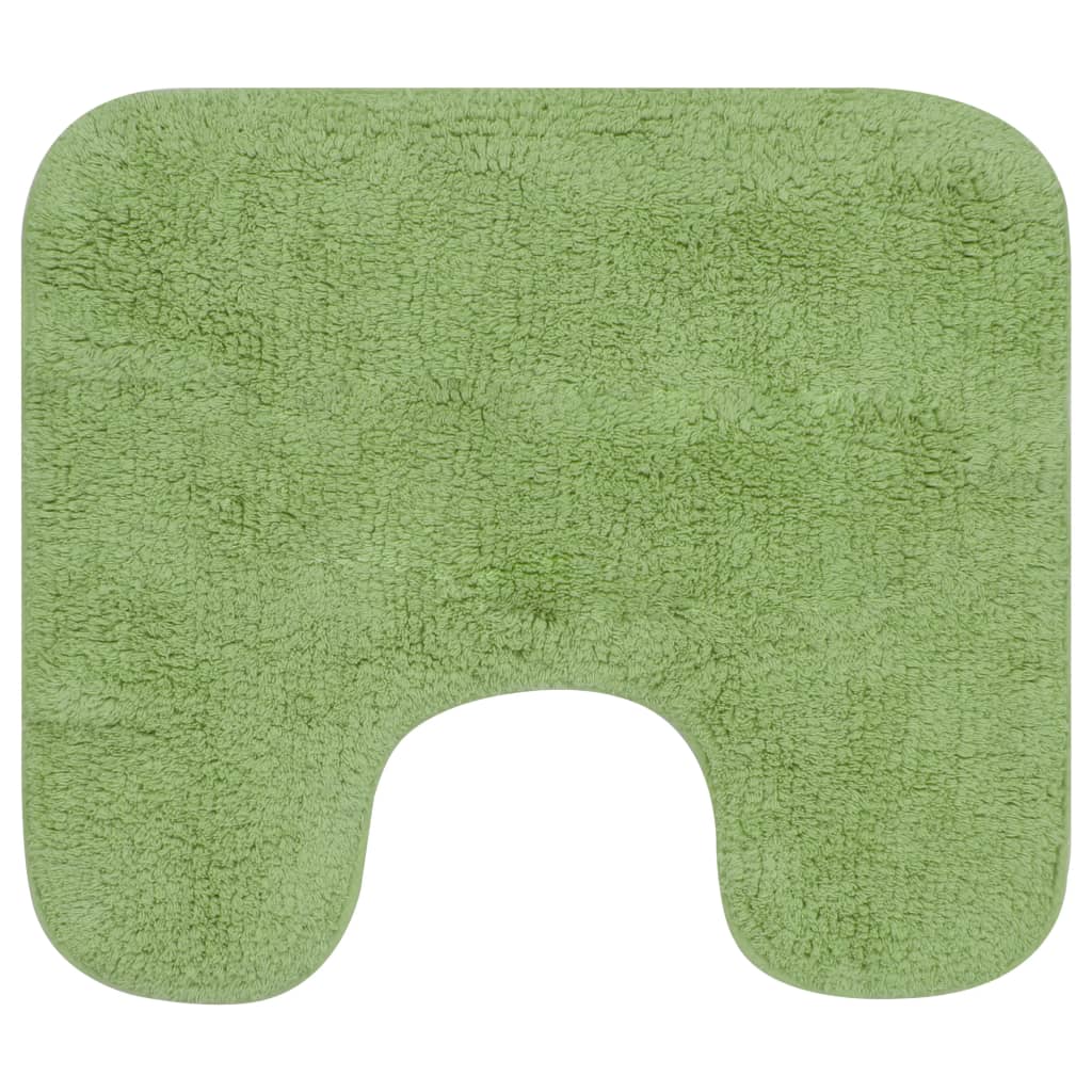 Conjunto tapetes de casa de banho 3 pcs tecido verde