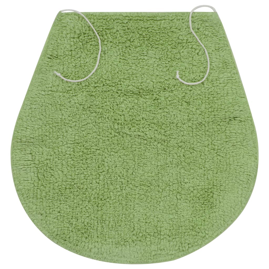 Conjunto tapetes de casa de banho 3 pcs tecido verde