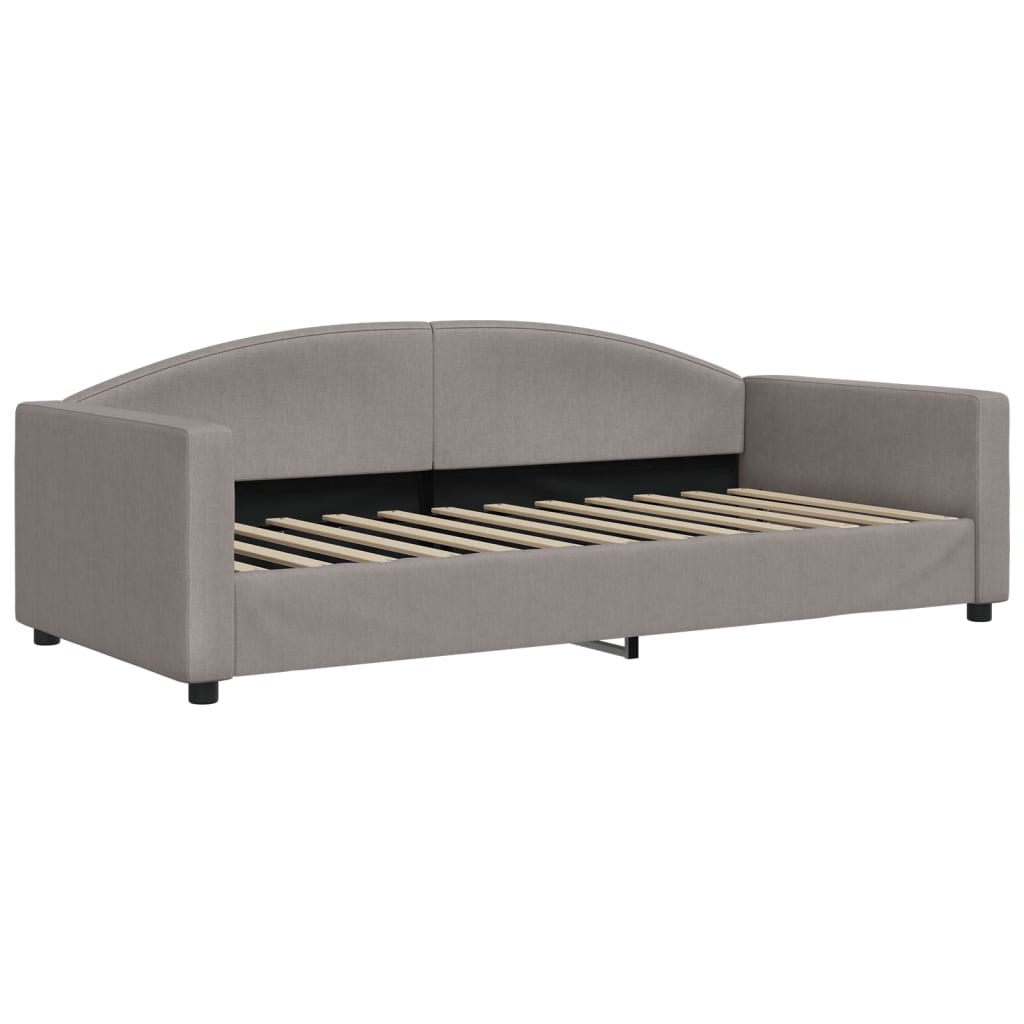Sofá-cama c/ gavetão/gavetas 90x200 cm tecido cinza-acastanhado