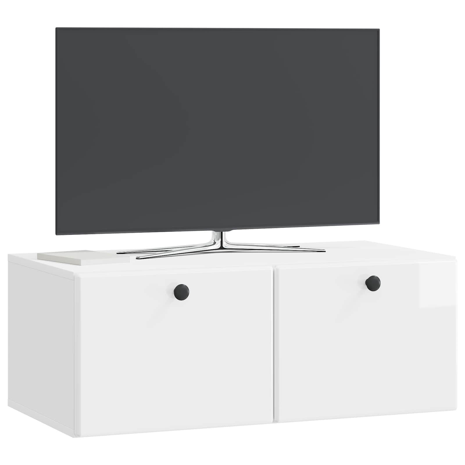 Gabinete de TV de parede 78,5 x 41 x 30 cm branco brilhante