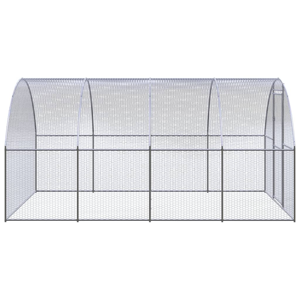 Galinheiro de exterior 3x4x2 m aço galvanizado