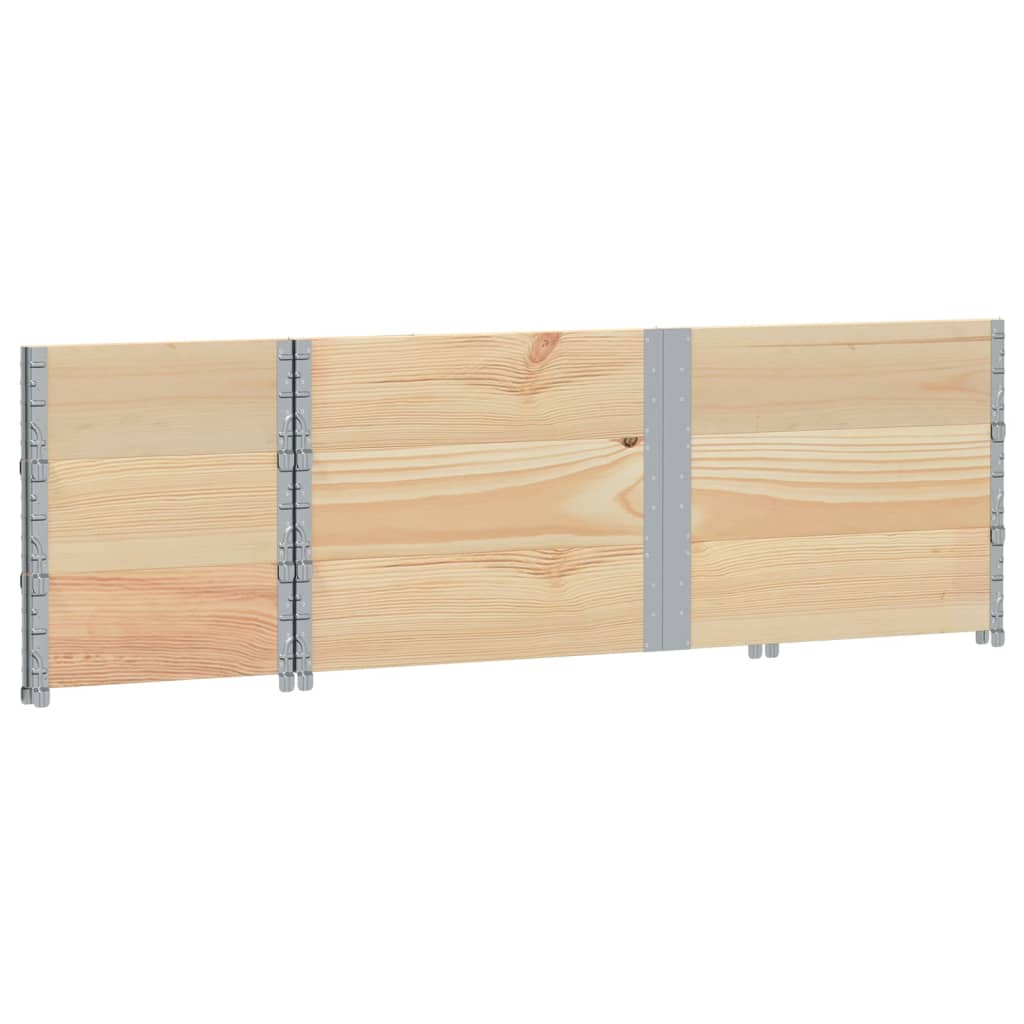 Colares para paletes 3 pcs 150x50 cm madeira de pinho maciça