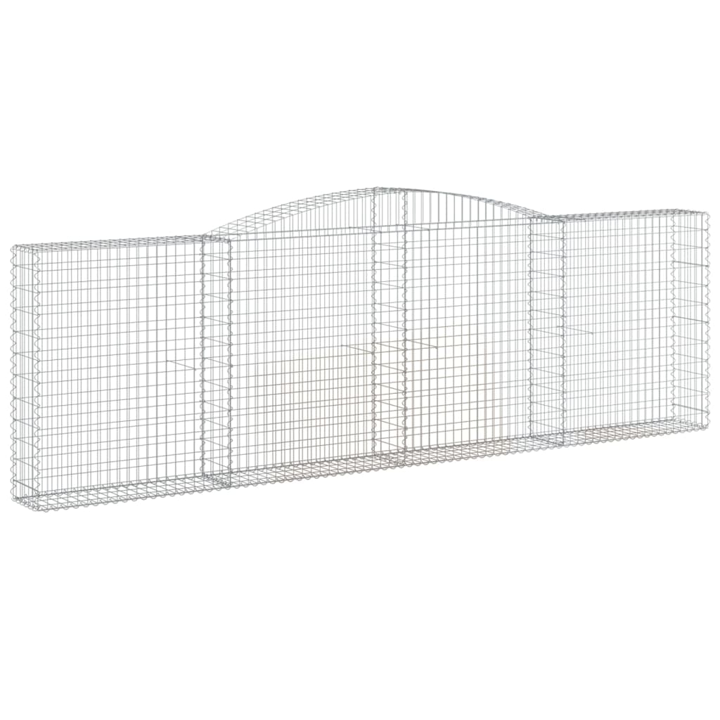 Cestos gabião arqueados 6pcs 400x30x120/140cm ferro galvanizado