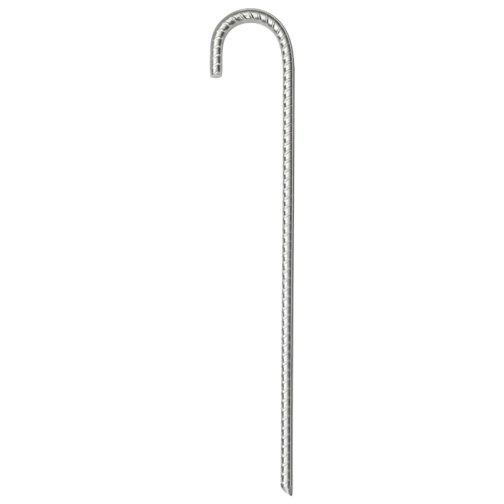 Estacas para tenda 6 pcs 37 cm ø10 mm aço galvanizado