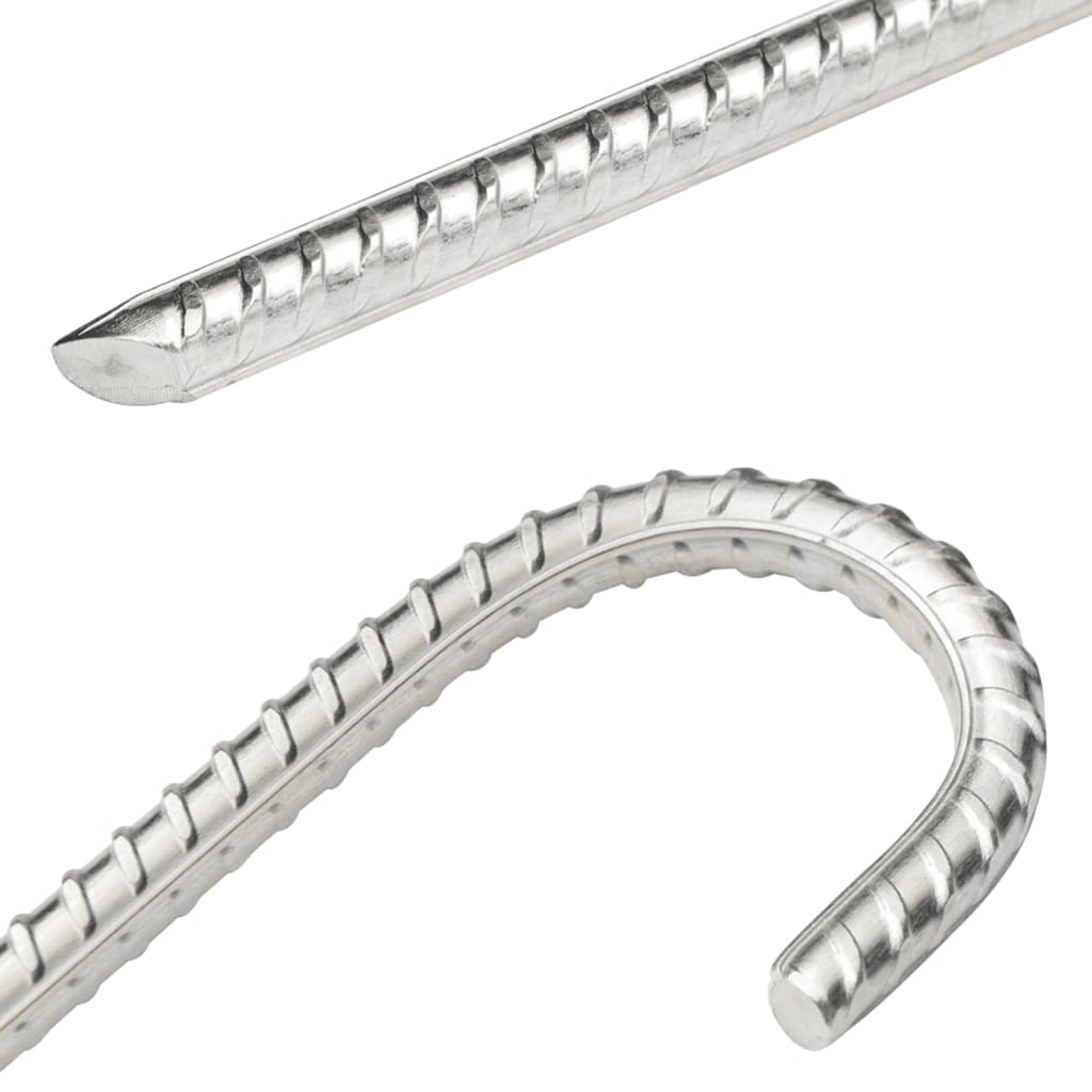 Estacas para tenda 6 pcs 37 cm ø10 mm aço galvanizado