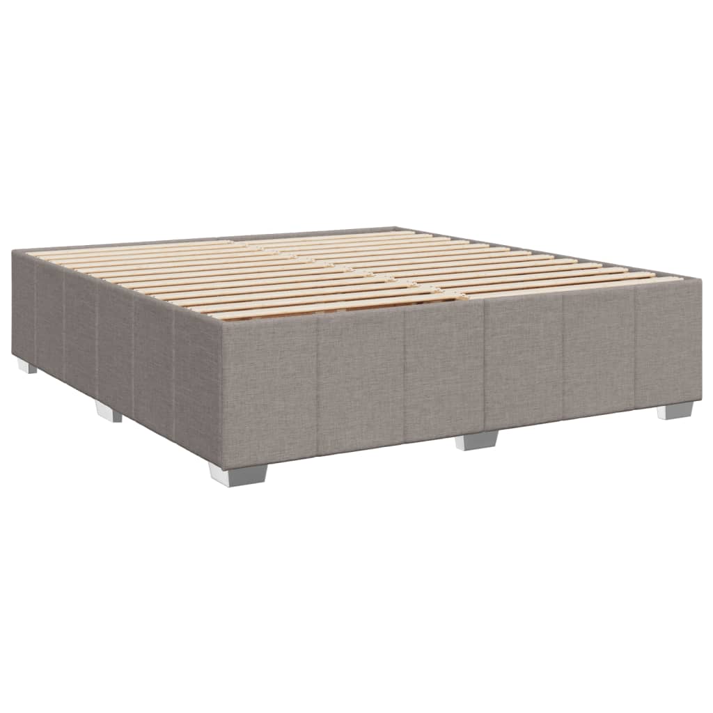 Cama sem colchão 180x200 cm tecido castanho-acinzentado