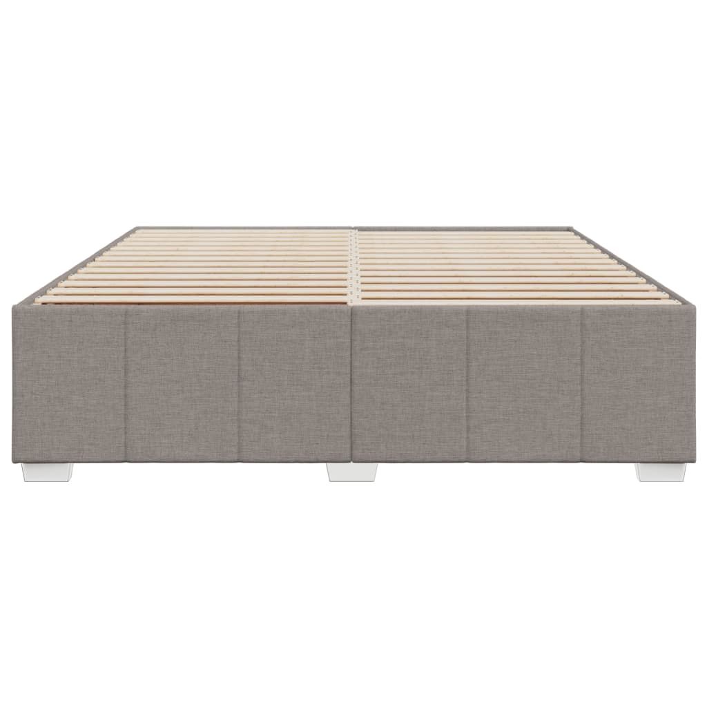 Cama sem colchão 180x200 cm tecido castanho-acinzentado