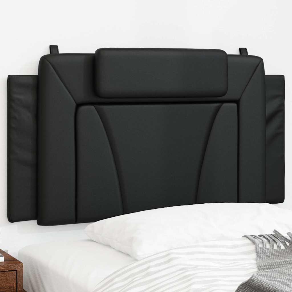 Almofadão de cabeceira viana 100 cm couro artificial preto