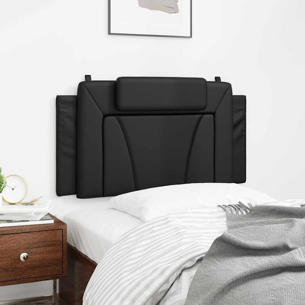 Almofadão de cabeceira viana 100 cm couro artificial preto