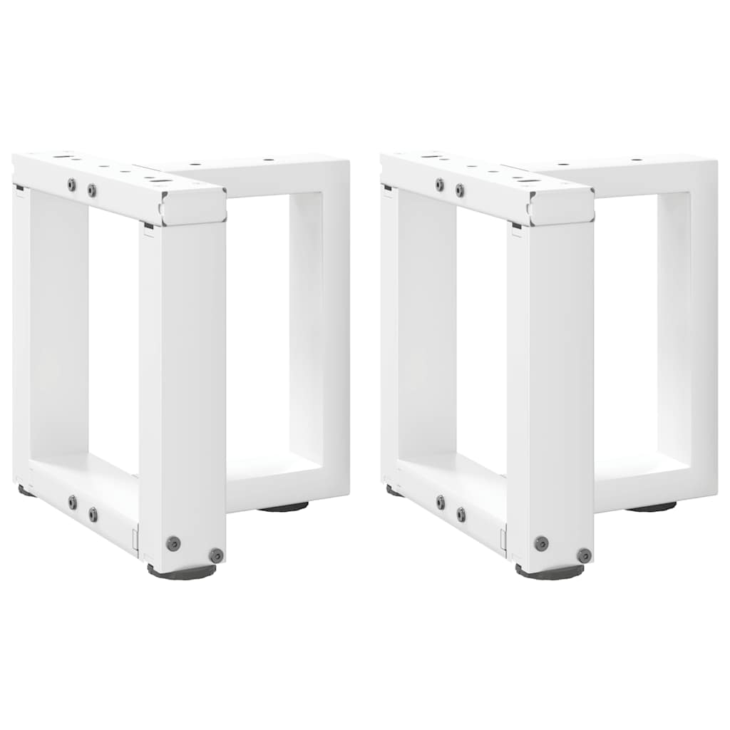 Pés para mesa de centro em forma de t, 2 peças, branco, 30x25x(30-31) cm, aço