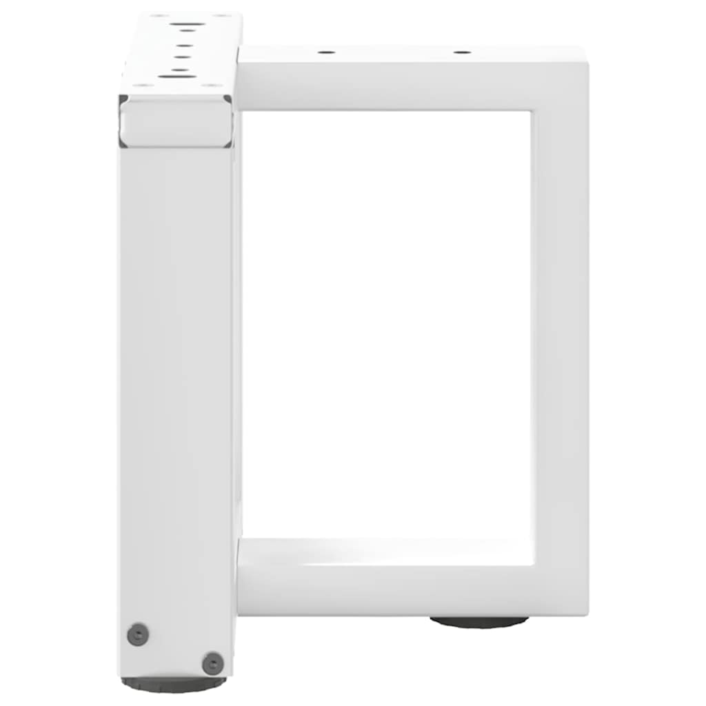 Pés para mesa de centro em forma de t, 2 peças, branco, 30x25x(30-31) cm, aço