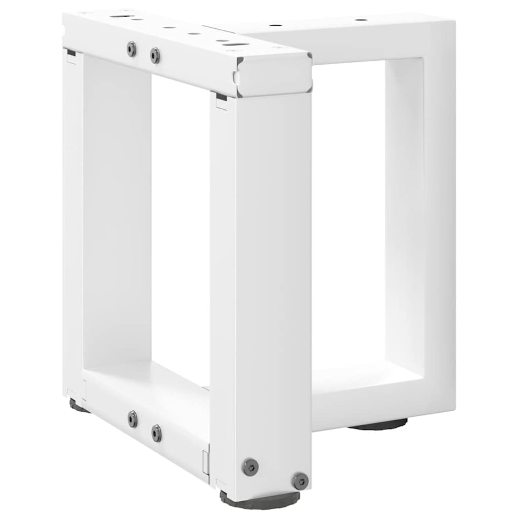 Pés para mesa de centro em forma de t, 2 peças, branco, 30x25x(30-31) cm, aço