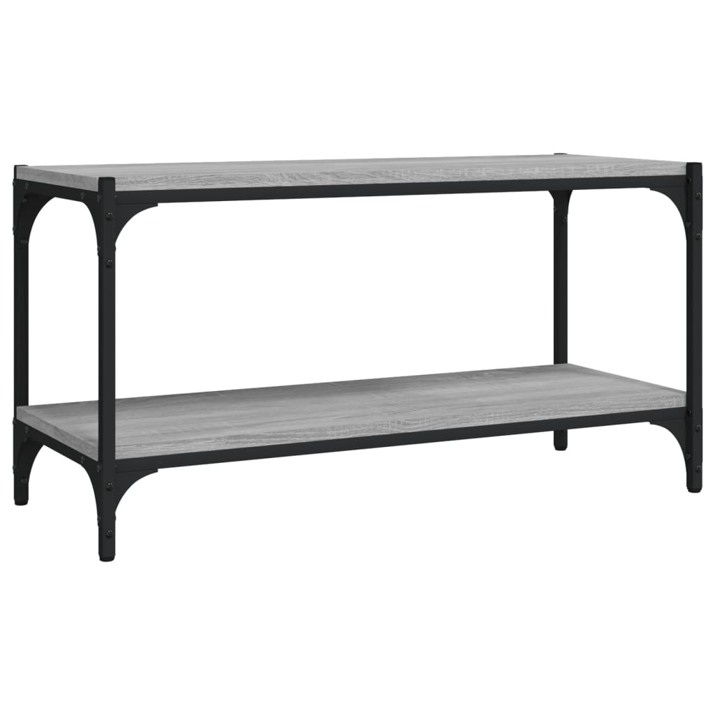 Móvel de TV 80x33x41 cm derivados madeira/aço cinzento sonoma