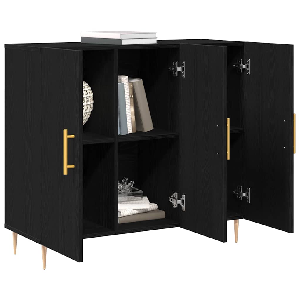 Buffet carvalho preto 90 x 34 x 80 cm derivados de madeira