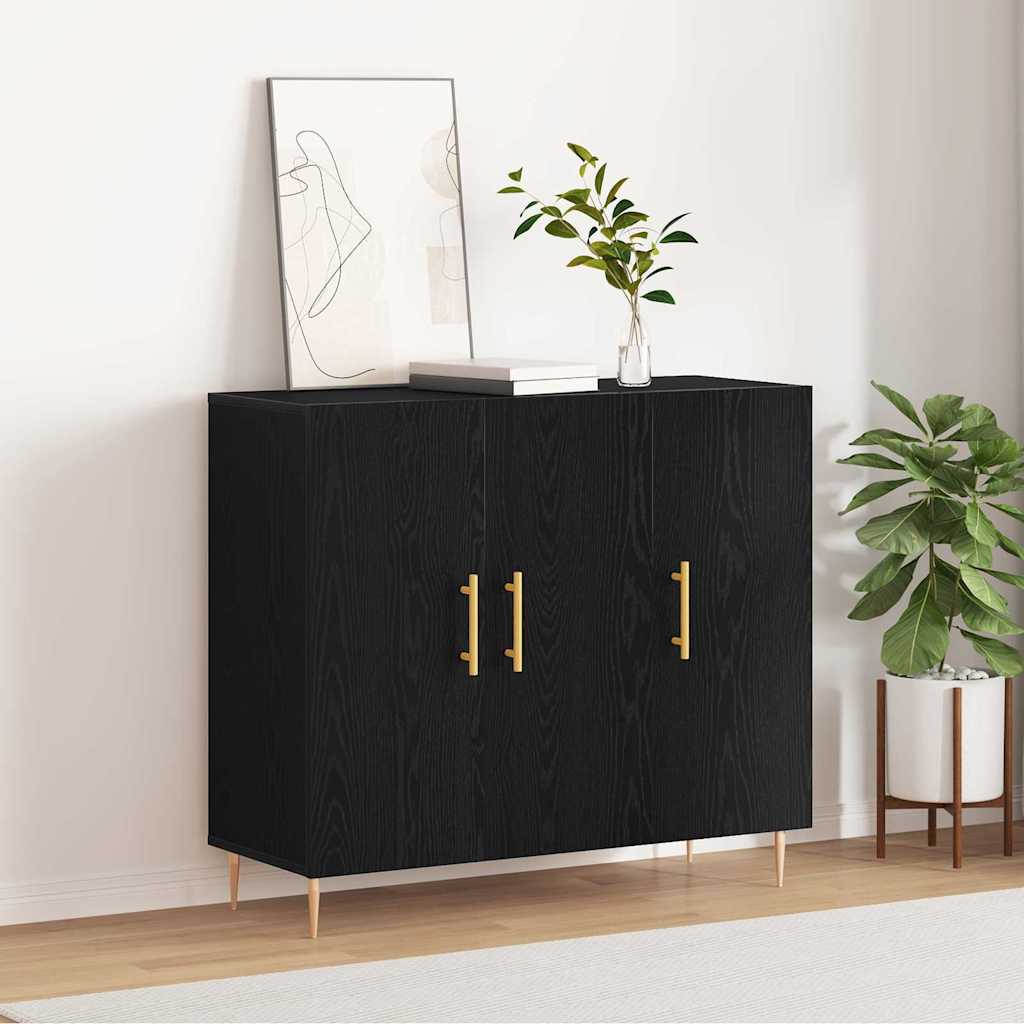 Buffet carvalho preto 90 x 34 x 80 cm derivados de madeira