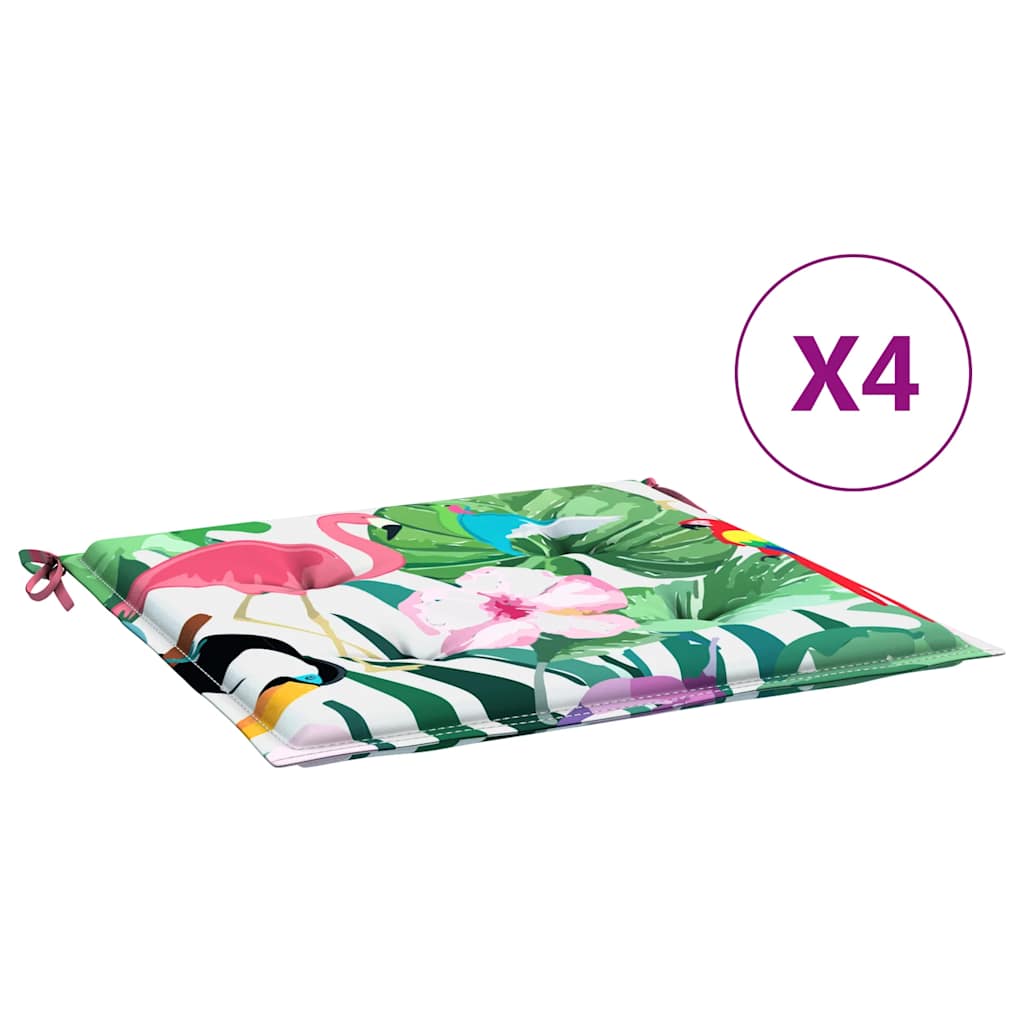 Almofadões p/ cadeira 4pcs 40x40x4 cm tecido multicor