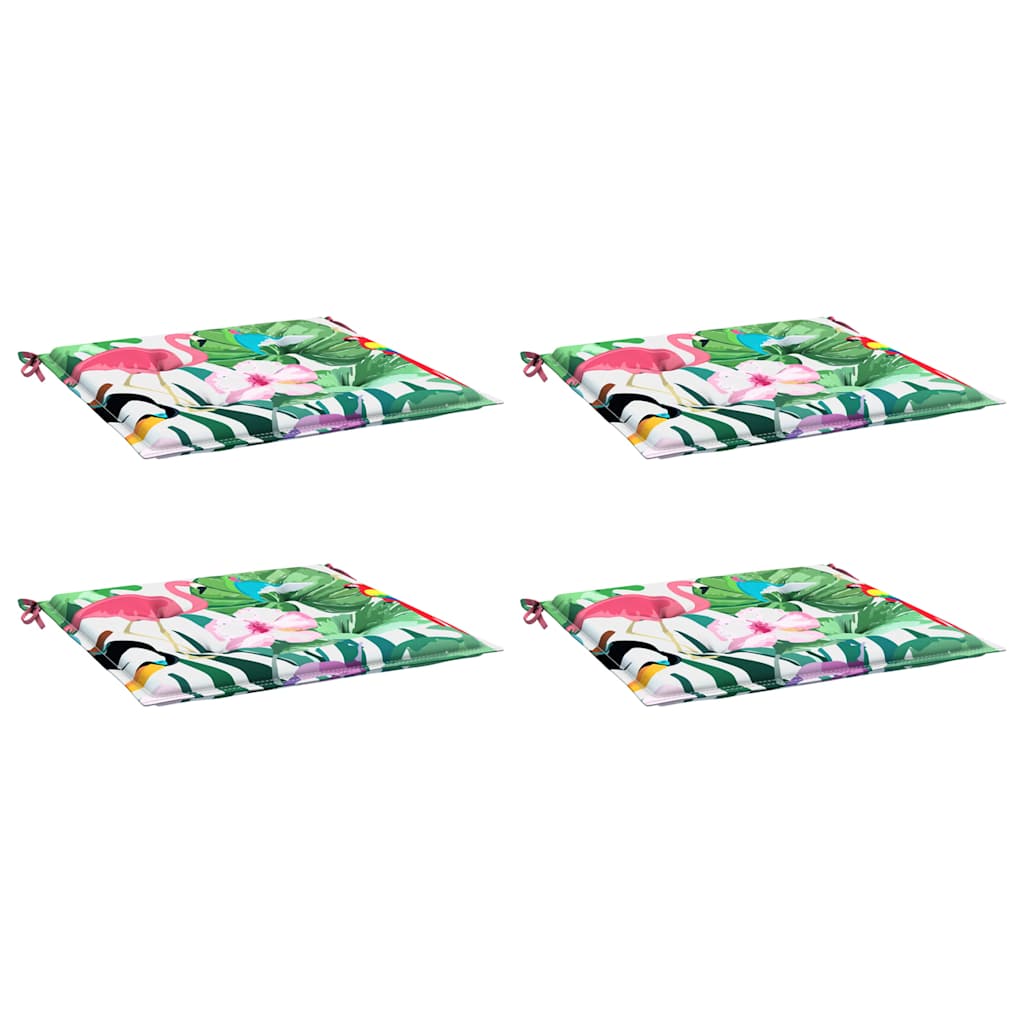 Almofadões p/ cadeira 4pcs 40x40x4 cm tecido multicor