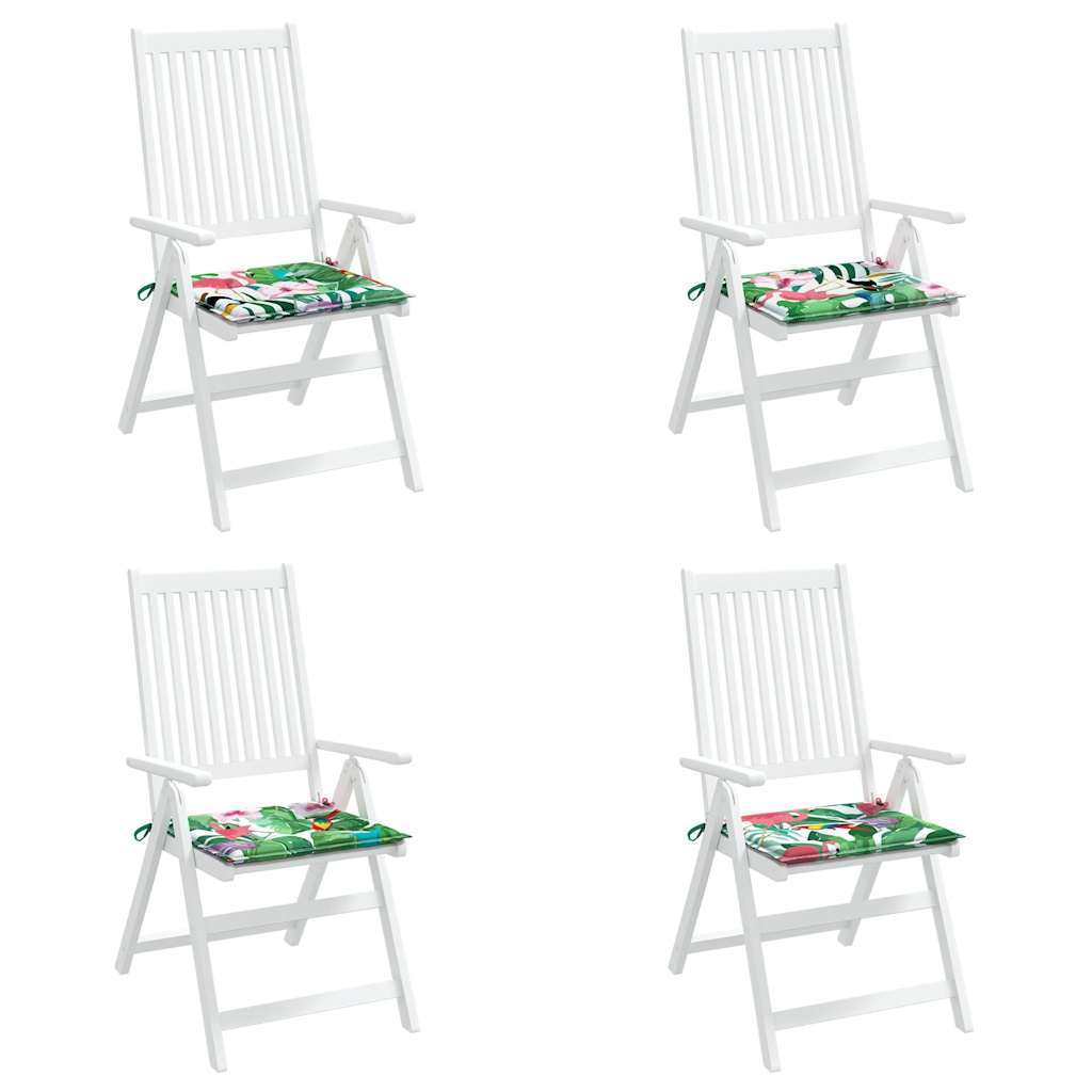 Almofadões p/ cadeira 4pcs 40x40x4 cm tecido multicor