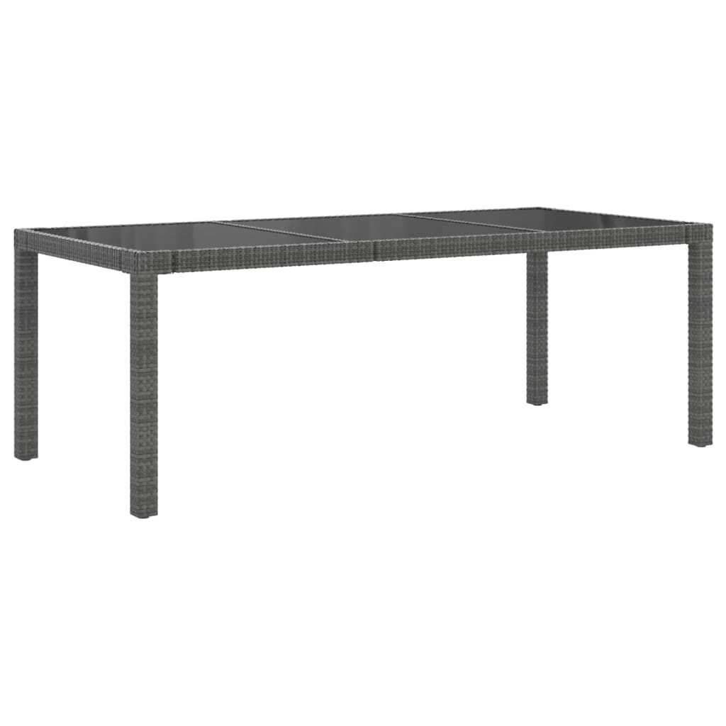 9 Pcs conjunto jantar exterior c/ almofadões vime PE cinzento