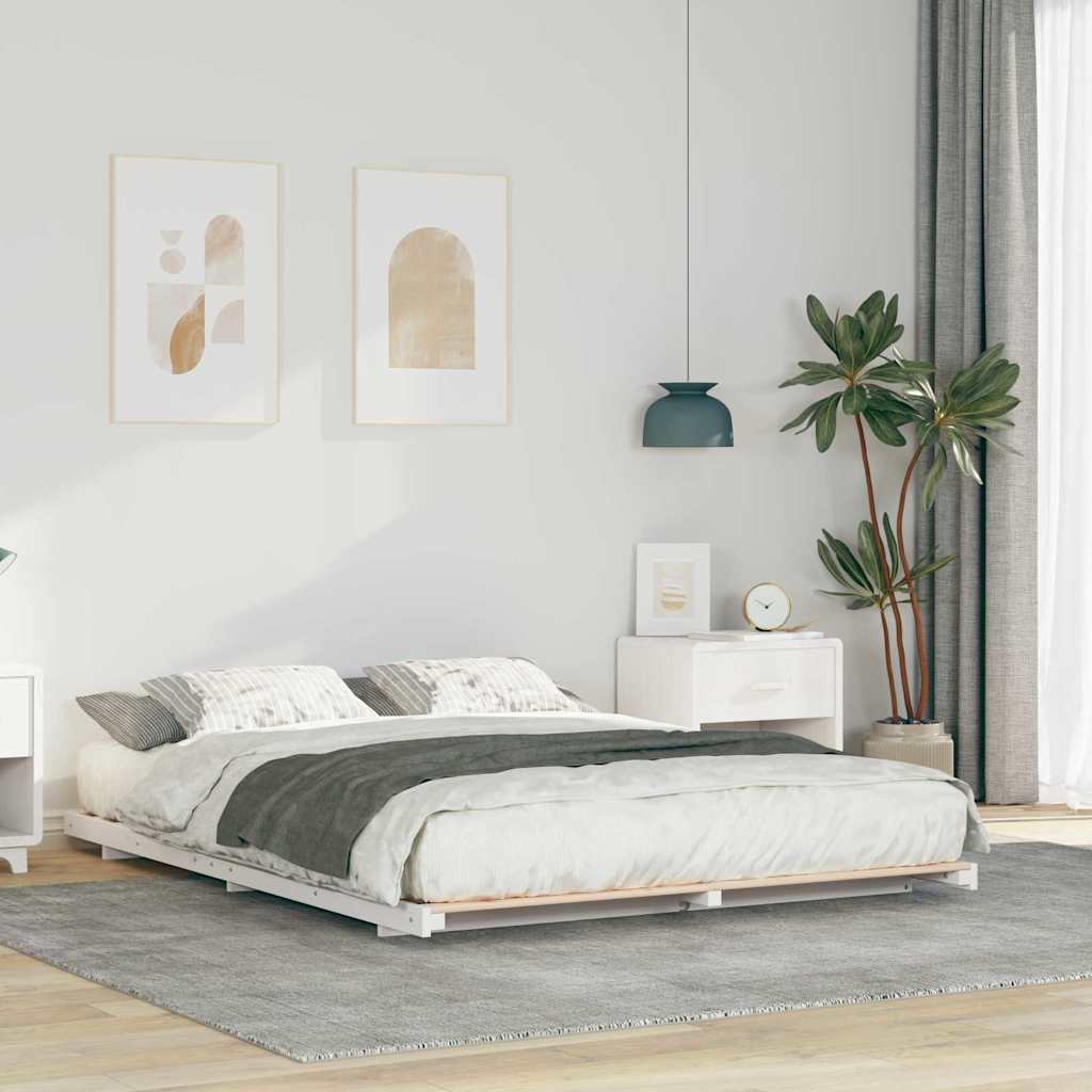 Estrutura da cama branco 160 x 210 cm