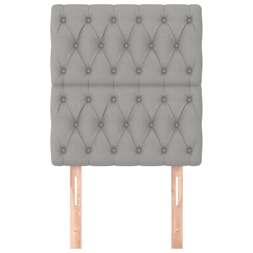 Cabeceira cinza claro 80x7x118/128 cm tecido