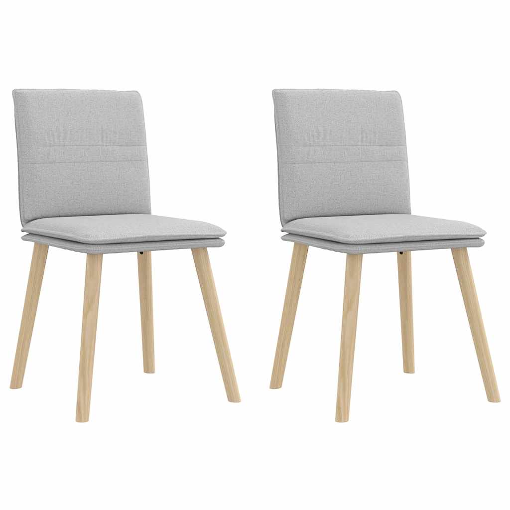 Cadeiras de jantar 2 pcs tecido cinza nuvem