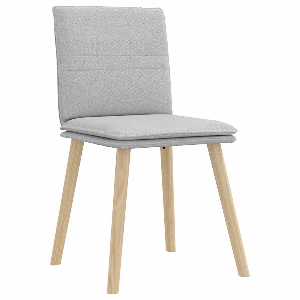 Cadeiras de jantar 2 pcs tecido cinza nuvem