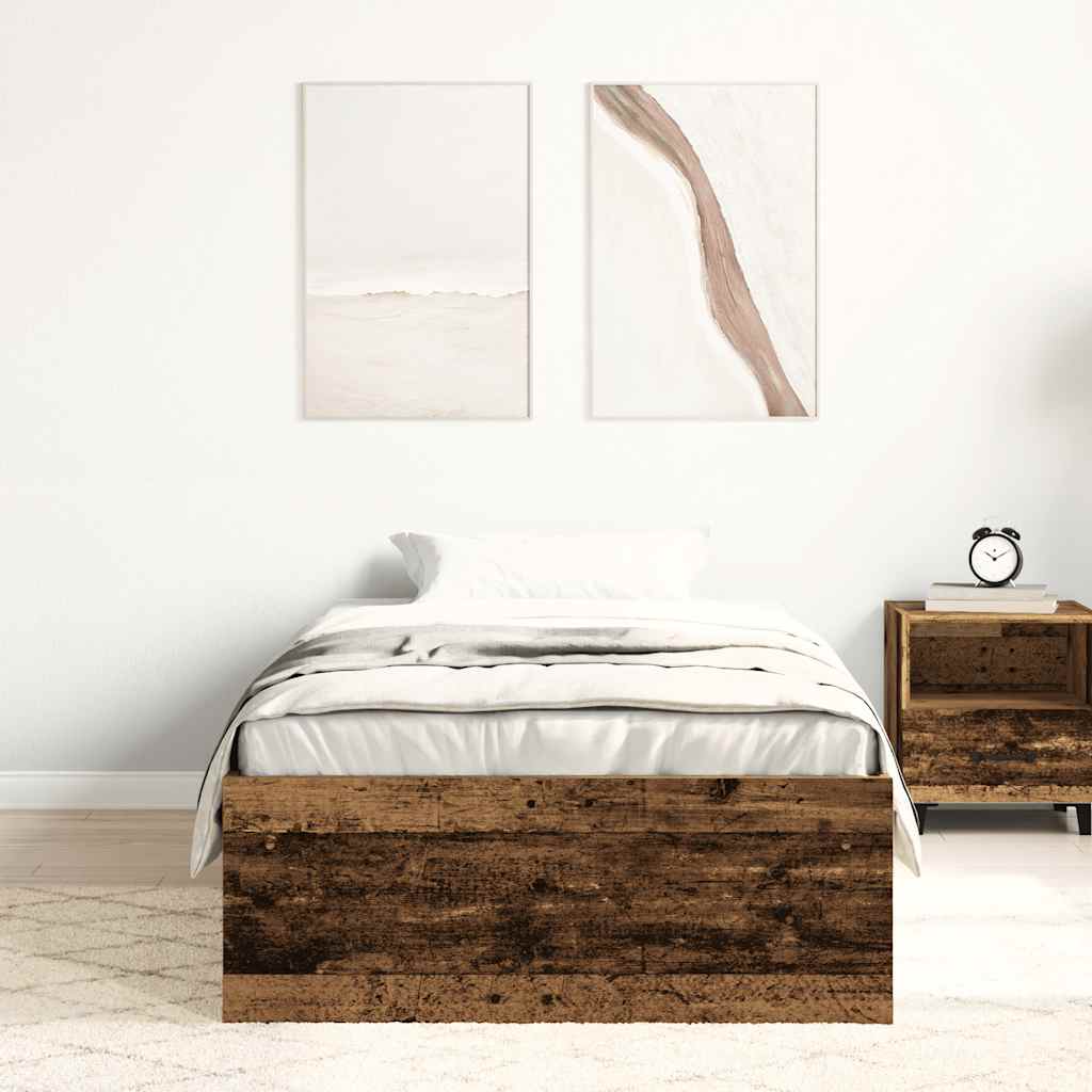 Estrutura de cama sem colchão 100x200cm derivados de madeira