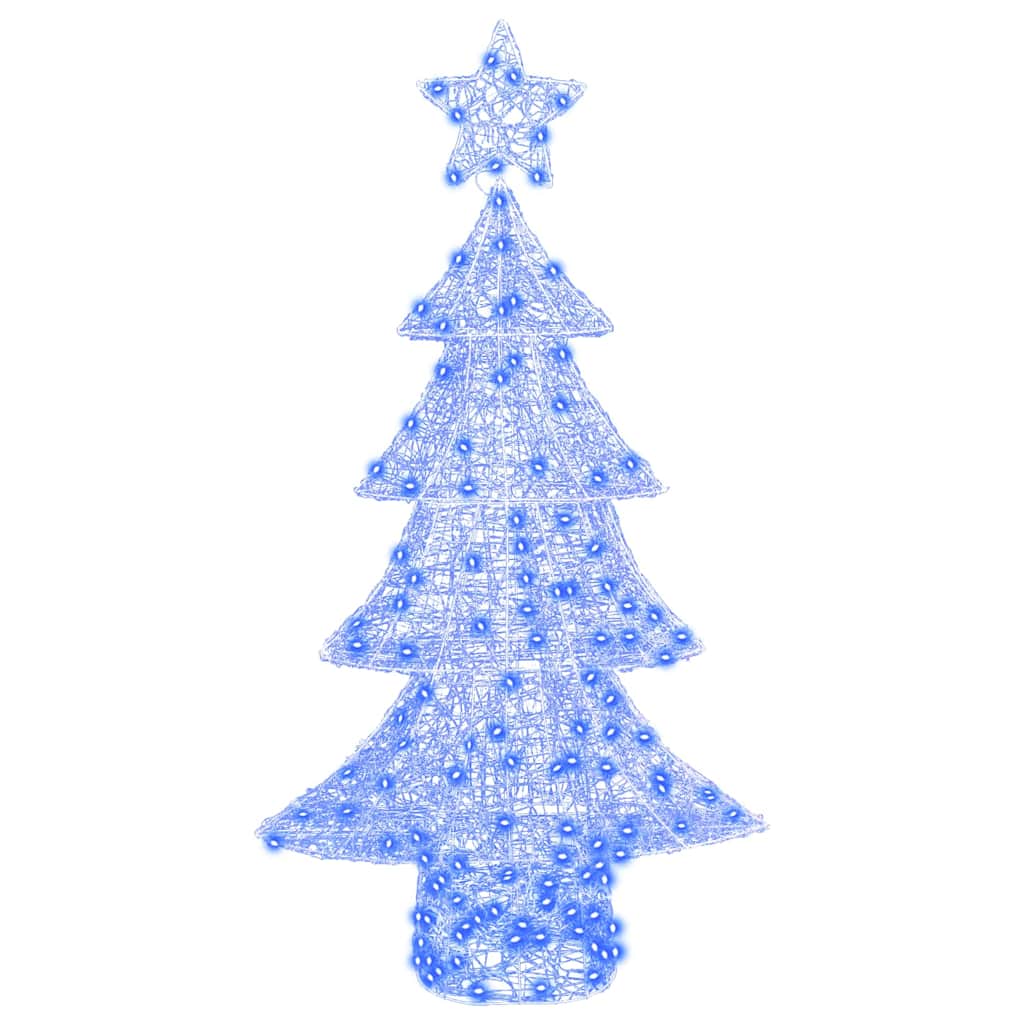 Árvore de natal com 160 leds azul 150 cm acrílo