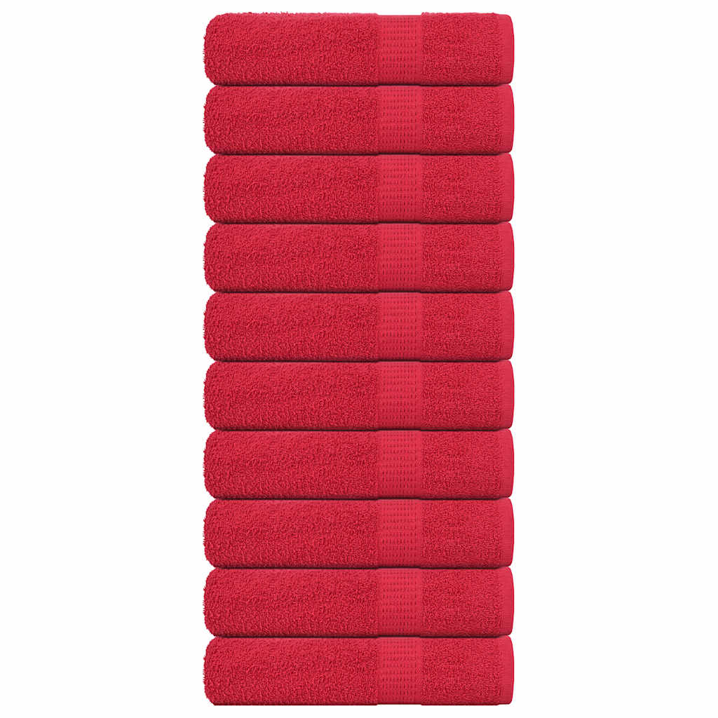 Toalhas de banho frogn 10 pcs 100x150cm 360 g/m² vermelho