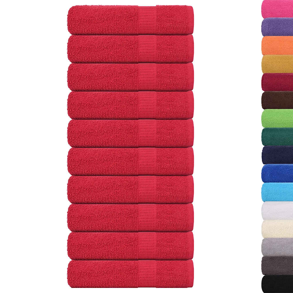 Toalhas de banho frogn 10 pcs 100x150cm 360 g/m² vermelho